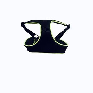 Black Mesh Neon Green Trimmed  Dog Harness Size Medium